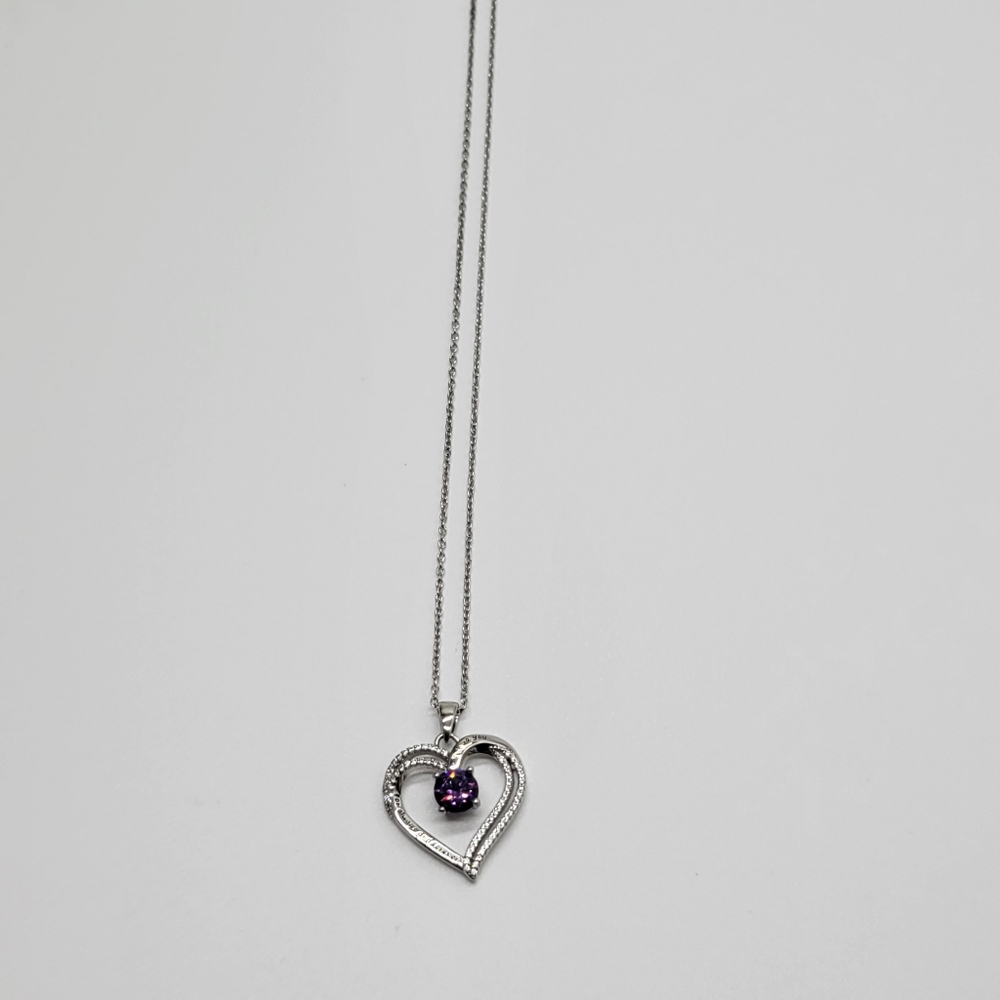 Heart pendant necklace, S.S. Engraved 'I love you always and forever, NWT